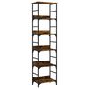 vidaXL Estanter&iacute;a de madera ingenier&iacute;a roble ahumado 50x33x188,5 cm