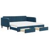 vidaXL Sof&aacute; cama nido con cajones terciopelo azul 100x200 cm