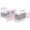 vidaXL Conjunto de sof&aacute;s de jard&iacute;n con coj&iacute;n 10 pcs Beige y Gris Claro