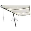 vidaXL Toldo retr&aacute;ctil manual con luz LED color crema 600x300 cm
