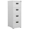 vidaXL Armario archivador de acero gris claro 46x62x133 cm
