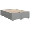 vidaXL Cama box spring con colch&oacute;n tela gris claro 140x190 cm