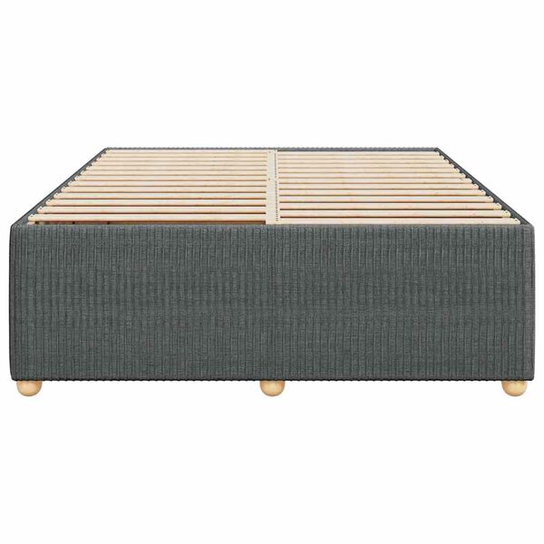 vidaXL Cama sin colch&oacute;n de tela gris oscuro 160x200 cm