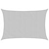 vidaXL Toldo de vela poli&eacute;ster oxford 100% gris claro 5x3 m