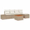 vidaXL Conjunto de sof&aacute;s de jard&iacute;n 6 uds. Beige y Crema