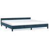 vidaXL Estructura cama sin colch&oacute;n terciopelo azul oscuro 200x200 cm