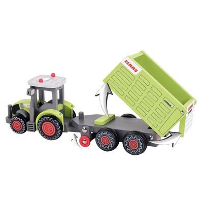 CLAAS Tractor de juguete con remolque Axion 870+ Cargos 9500 35 cm