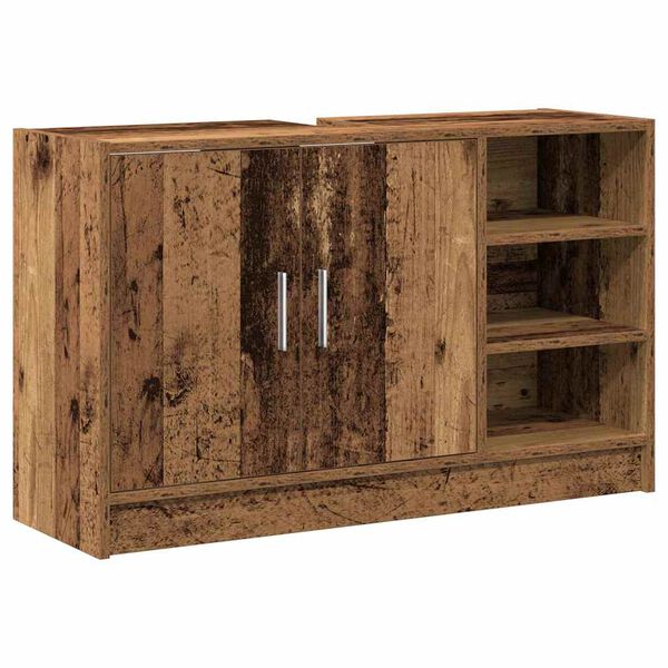 vidaXL Mueble de Cuarto de Ba&ntilde;o Madera envejecida 90 x 29 x 55 cm