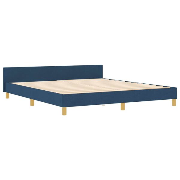 vidaXL Estructura de cama con cabecera Azul 180 x 200 cm tela