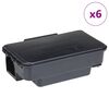 vidaXL Trampas para ratones 6 uds. negro 22x12,5x7,5 cm