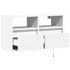 vidaXL Mueble de TV de pared con luces LED blanco 80x31x45 cm