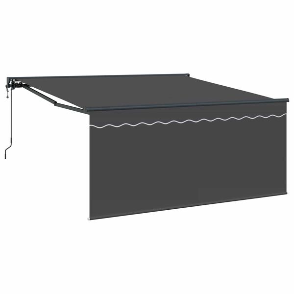 vidaXL Toldo Retr&aacute;ctil Antracita 300 x 250 cm Poli&eacute;ster y Aluminio