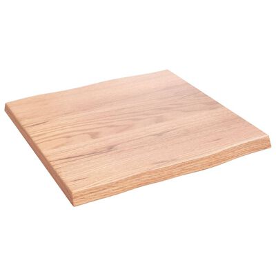 vidaXL Tablero mesa madera tratada roble borde natural 40x40x2 cm