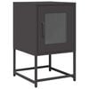 vidaXL Mesita de noche acero laminado en fr&iacute;o negro 36x39x60,5 cm