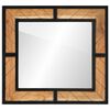 vidaXL Espejo de baño de madera maciza de acacia 60x1x55 cm