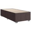 vidaXL Cama box spring con colch&oacute;n tela marr&oacute;n oscuro 90x190 cm