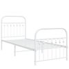 vidaXL Estructura cama sin colchón con estribo metal blanco 80x200 cm