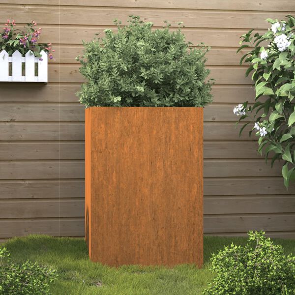 vidaXL Jardinera de acero corten 52x48x75 cm