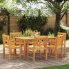 vidaXL Conjunto de Comedor de Jard&iacute;n 7 pcs Marr&oacute;n