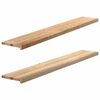 vidaXL Alf&eacute;izares de ventana 2 uds madera maciza roble sin tratar
