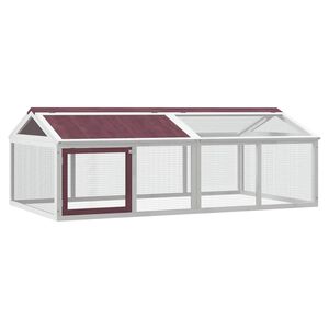 vidaXL Corral de animales madera maciza pino moca 200x112,5x74 cm