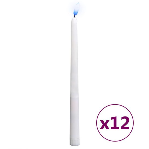 vidaXL Velas LED el&eacute;ctricas sin llama sobremesa 12 uds colorido