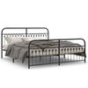 vidaXL Estructura cama sin colch&oacute;n con estribo metal negro 183x213 cm