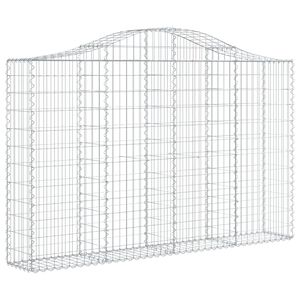 vidaXL Cesta gaviones forma arco hierro galvanizado 200x30x120/140 cm