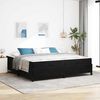 vidaXL Estructura de cama con colch&oacute;n Negro 200 x 200 cm tela