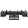 vidaXL Juego de muebles de jard&iacute;n 13 piezas madera maciza de pino