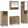 vidaXL Juego de muebles de ba&ntilde;o 4 uds. Roble artisan 65 x 33 x 60 cm