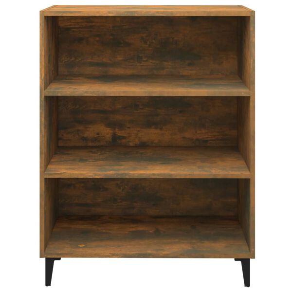 vidaXL Aparador madera contrachapada roble ahumado 69,5x32,5x90 cm