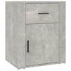 vidaXL Mesita de noche madera contrachapada gris hormig&oacute;n 50x36x60 cm