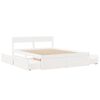 vidaXL Estructura de cama sin colchón madera de pino blanca 150x200 cm