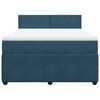 vidaXL Cama box spring con colch&oacute;n terciopelo azul 160x200 cm
