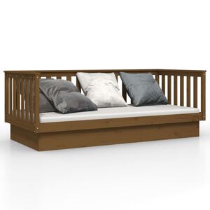 vidaXL Sof&aacute; cama madera maciza de pino marr&oacute;n miel 100x200 cm