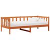 vidaXL Cama d&iacute;a Madera Encerada Marr&oacute;n y Blanca 90 x 200 cm