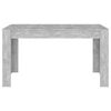 vidaXL Mesa de comedor contrachapada gris hormigón 140x74,5x76 cm
