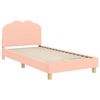 vidaXL Cama para ni&ntilde;os con cabecero Rosa 90 x 200 cm Tela de Oveja