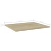 vidaXL Estante estanter&iacute;a 4 uds contrachapada roble Sonoma 60x50x1,5cm