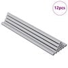 vidaXL Varilla Roscada 12 uds. Plateado 6 x 135 mm Acero
