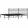 vidaXL Estructura cama sin colchón con cabecero metal negro 183x213 cm