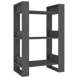 vidaXL Estanter&iacute;a/divisor de espacios madera pino gris 60x35x91 cm