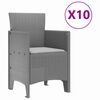 vidaXL Conjunto de Comedor de Jard&iacute;n 11 pcs Gris Claro Polipropileno