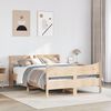 vidaXL Estructura de cama con cabecero madera maciza pino 140x190 cm