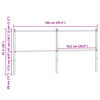 vidaXL Cabecero de madera de ingenier&iacute;a y acero roble ahumado 120 cm