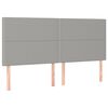 vidaXL Cama box spring colch&oacute;n y luces LED tela gris claro 180x200 cm