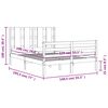 vidaXL Estructura de cama de matrimonio con cabecero madera maciza