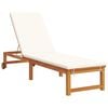 vidaXL Tumbona 2 pcs Marr&oacute;n Madera de Acacia S&oacute;lida