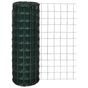 vidaXL Set de euro valla acero verde 10x0,8 m